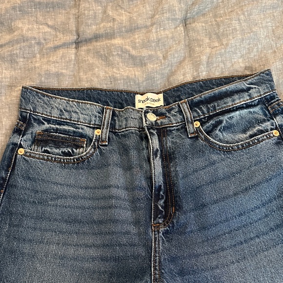 Sneak Peek Dark Blue Wide Leg Jeans - Picture 2 of 5